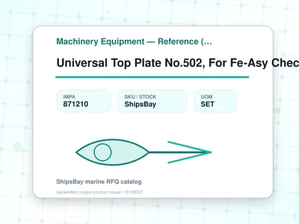 Universal Top Plate No.502, For Fe-Asy Checker 26 - Machinery Equipment — Reference (IMPA) - IMPA 871210 - UOM SET