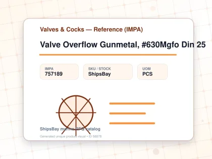 Valve Overflow Gunmetal, #630Mgfo Din 25 - Valves & Cocks — Reference (IMPA) - IMPA 757189 - UOM PCS