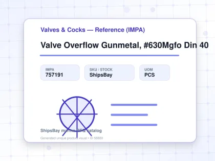 Valve Overflow Gunmetal, #630Mgfo Din 40 - Valves & Cocks — Reference (IMPA) - IMPA 757191 - UOM PCS