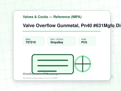 Valve Overflow Gunmetal, Pn40 #631Mgfo Din 25 - Valves & Cocks — Reference (IMPA) - IMPA 757210 - UOM PCS
