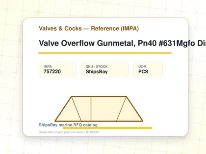 Valve Overflow Gunmetal, Pn40 #631Mgfo Din 50 - Valves & Cocks — Reference (IMPA) - IMPA 757220 - UOM PCS