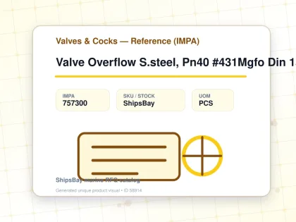 Valve Overflow S.steel, Pn40 #431Mgfo Din 15 - Valves & Cocks — Reference (IMPA) - IMPA 757300 - UOM PCS