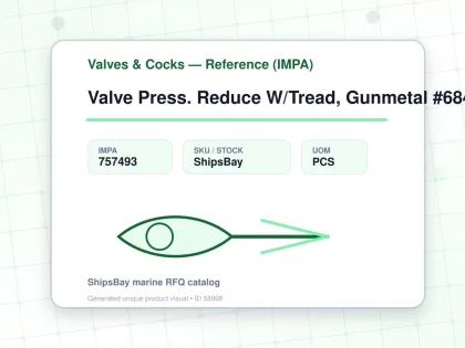 Valve Press. Reduce W/Tread, Gunmetal #684Kgfohk Dn15 - Valves & Cocks — Reference (IMPA) - IMPA 757493 - UOM PCS