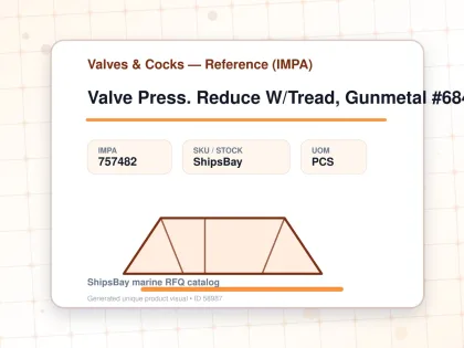 Valve Press. Reduce W/Tread, Gunmetal #684Kgfosk Dn40 - Valves & Cocks — Reference (IMPA) - IMPA 757482 - UOM PCS