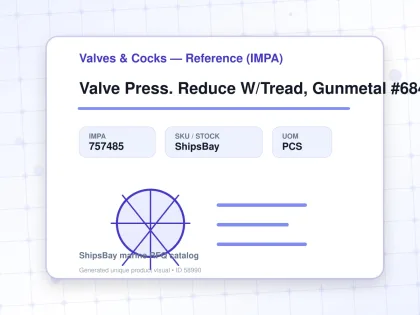 Valve Press. Reduce W/Tread, Gunmetal #684Kgshk Dn10 - Valves & Cocks — Reference (IMPA) - IMPA 757485 - UOM PCS