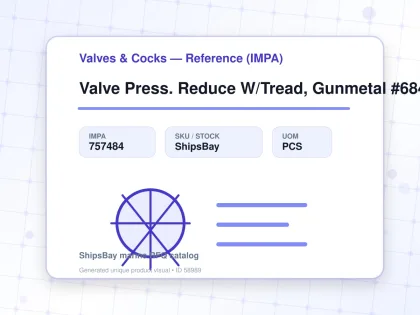 Valve Press. Reduce W/Tread, Gunmetal #684Kgshk Dn8 - Valves & Cocks — Reference (IMPA) - IMPA 757484 - UOM PCS