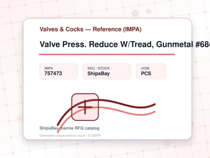 Valve Press. Reduce W/Tread, Gunmetal #684Kgssk Dn20 - Valves & Cocks — Reference (IMPA) - IMPA 757473 - UOM PCS