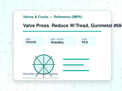 Valve Press. Reduce W/Tread, Gunmetal #684Kgssk Dn8 - Valves & Cocks — Reference (IMPA) - IMPA 757470 - UOM PCS