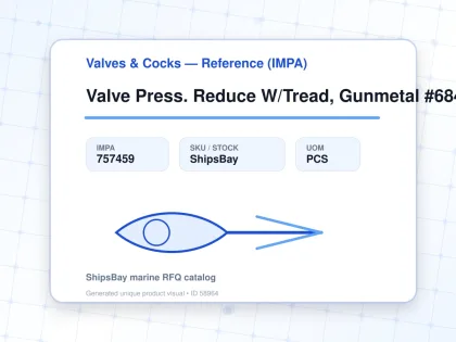 Valve Press. Reduce W/Tread, Gunmetal #684Mgssm Dn20 - Valves & Cocks — Reference (IMPA) - IMPA 757459 - UOM PCS