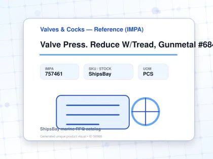 Valve Press. Reduce W/Tread, Gunmetal #684Mgssm Dn40 - Valves & Cocks — Reference (IMPA) - IMPA 757461 - UOM PCS