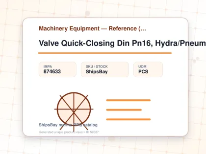 Valve Quick-Closing Din Pn16, Hydra/Pneum Ag #100/248Hp 25Mm - Machinery Equipment — Reference (IMPA) - IMPA 874633 - UOM PCS