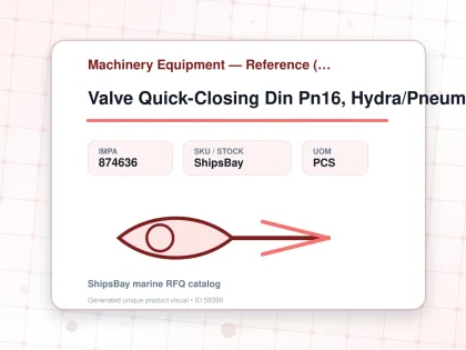 Valve Quick-Closing Din Pn16, Hydra/Pneum Ag #100/248Hp 50Mm - Machinery Equipment — Reference (IMPA) - IMPA 874636 - UOM PCS