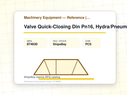 Valve Quick-Closing Din Pn16, Hydra/Pneum St 100/247Hp 125Mm - Machinery Equipment — Reference (IMPA) - IMPA 874630 - UOM PCS