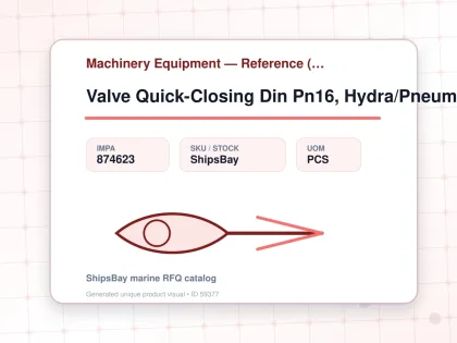 Valve Quick-Closing Din Pn16, Hydra/Pneum St #100/247Hp 25Mm - Machinery Equipment — Reference (IMPA) - IMPA 874623 - UOM PCS