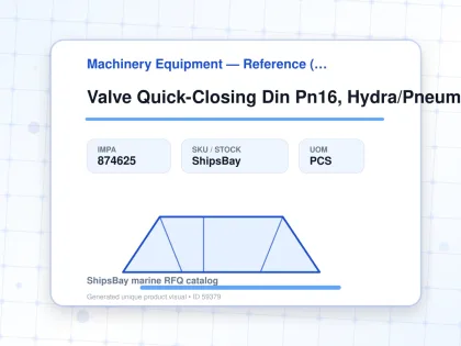 Valve Quick-Closing Din Pn16, Hydra/Pneum St #100/247Hp 40Mm - Machinery Equipment — Reference (IMPA) - IMPA 874625 - UOM PCS