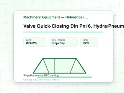 Valve Quick-Closing Din Pn16, Hydra/Pneum St #100/247Hp 80Mm - Machinery Equipment — Reference (IMPA) - IMPA 874628 - UOM PCS