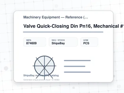 Valve Quick-Closing Din Pn16, Mechanical #100/247 100Mm - Machinery Equipment — Reference (IMPA) - IMPA 874609 - UOM PCS