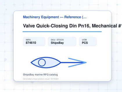Valve Quick-Closing Din Pn16, Mechanical #100/247 125Mm - Machinery Equipment — Reference (IMPA) - IMPA 874610 - UOM PCS