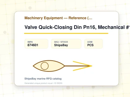 Valve Quick-Closing Din Pn16, Mechanical #100/247 15Mm - Machinery Equipment — Reference (IMPA) - IMPA 874601 - UOM PCS