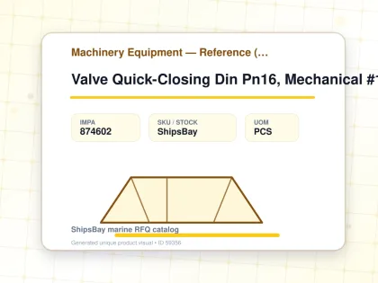 Valve Quick-Closing Din Pn16, Mechanical #100/247 20Mm - Machinery Equipment — Reference (IMPA) - IMPA 874602 - UOM PCS
