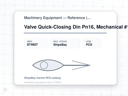Valve Quick-Closing Din Pn16, Mechanical #100/247 65Mm - Machinery Equipment — Reference (IMPA) - IMPA 874607 - UOM PCS