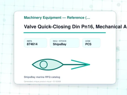 Valve Quick-Closing Din Pn16, Mechanical Angle #100/248 32Mm - Machinery Equipment — Reference (IMPA) - IMPA 874614 - UOM PCS