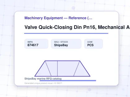 Valve Quick-Closing Din Pn16, Mechanical Angle #100/248 65Mm - Machinery Equipment — Reference (IMPA) - IMPA 874617 - UOM PCS