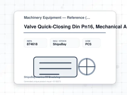 Valve Quick-Closing Din Pn16, Mechanical Angle #100/248 80Mm - Machinery Equipment — Reference (IMPA) - IMPA 874618 - UOM PCS