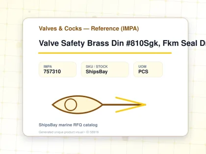 Valve Safety Brass Din #810Sgk, Fkm Seal Dn10 - Valves & Cocks — Reference (IMPA) - IMPA 757310 - UOM PCS