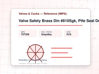 Valve Safety Brass Din #810Sgk, Ptfe Seal Dn10 - Valves & Cocks — Reference (IMPA) - IMPA 757329 - UOM PCS