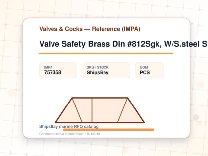 Valve Safety Brass Din #812Sgk, W/S.steel Spring Dn15 - Valves & Cocks — Reference (IMPA) - IMPA 757358 - UOM PCS