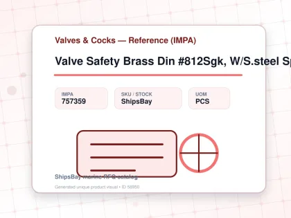 Valve Safety Brass Din #812Sgk, W/S.steel Spring Dn20 - Valves & Cocks — Reference (IMPA) - IMPA 757359 - UOM PCS