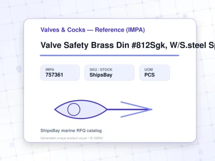 Valve Safety Brass Din #812Sgk, W/S.steel Spring Dn32 - Valves & Cocks — Reference (IMPA) - IMPA 757361 - UOM PCS