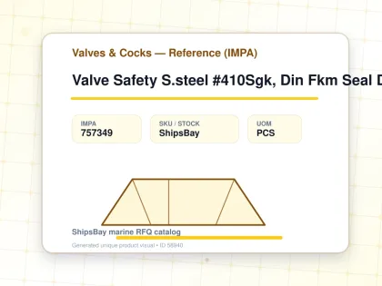 Valve Safety S.steel #410Sgk, Din Fkm Seal Dn10 - Valves & Cocks — Reference (IMPA) - IMPA 757349 - UOM PCS