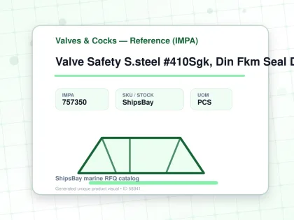 Valve Safety S.steel #410Sgk, Din Fkm Seal Dn15 - Valves & Cocks — Reference (IMPA) - IMPA 757350 - UOM PCS