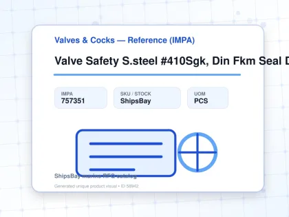 Valve Safety S.steel #410Sgk, Din Fkm Seal Dn20 - Valves & Cocks — Reference (IMPA) - IMPA 757351 - UOM PCS
