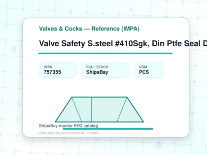 Valve Safety S.steel #410Sgk, Din Ptfe Seal Dn15 - Valves & Cocks — Reference (IMPA) - IMPA 757355 - UOM PCS