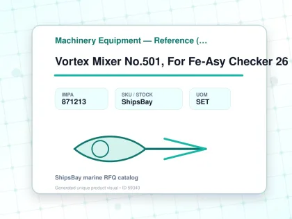 Vortex Mixer No.501, For Fe-Asy Checker 26 - Machinery Equipment — Reference (IMPA) - IMPA 871213 - UOM SET