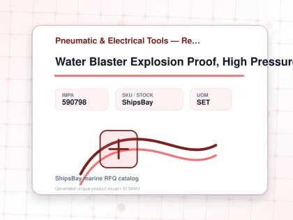 Water Blaster Explosion Proof, High Pressure 500Bar - Pneumatic & Electrical Tools — Reference (IMPA) - IMPA 590798 - UOM SET