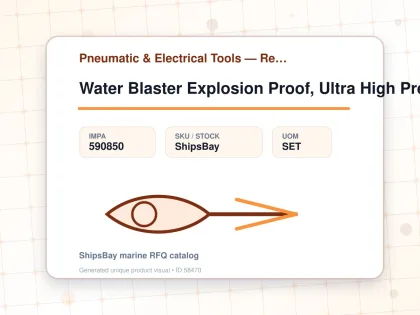 Water Blaster Explosion Proof, Ultra High Pressure 1100Bar - Pneumatic & Electrical Tools — Reference (IMPA) - IMPA 590850 - UOM SET