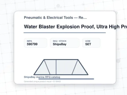 Water Blaster Explosion Proof, Ultra High Pressure 1380Bar - Pneumatic & Electrical Tools — Reference (IMPA) - IMPA 590799 - UOM SET
