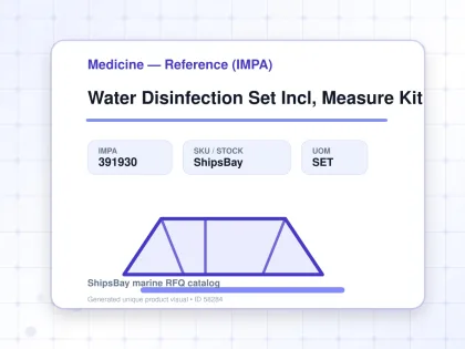 Water Disinfection Set Incl, Measure Kit - Medicine — Reference (IMPA) - IMPA 391930 - UOM SET