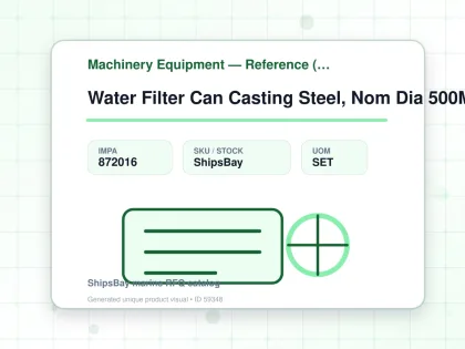 Water Filter Can Casting Steel, Nom Dia 500Mm - Machinery Equipment — Reference (IMPA) - IMPA 872016 - UOM SET