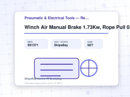 Winch Air Manual Brake 1.73Kw, Rope Pull 0.5Ton Model:w-05 - Pneumatic & Electrical Tools — Reference (IMPA) - IMPA 591371 - UOM SET