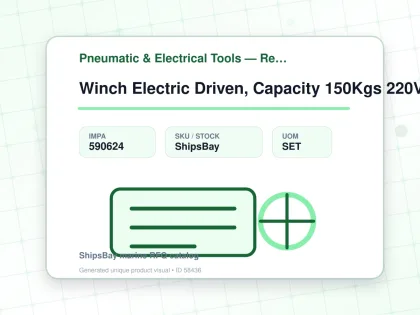 Winch Electric Driven, Capacity 150Kgs 220V - Pneumatic & Electrical Tools — Reference (IMPA) - IMPA 590624 - UOM SET