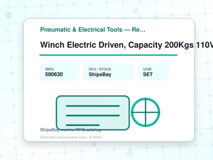 Winch Electric Driven, Capacity 200Kgs 110V - Pneumatic & Electrical Tools — Reference (IMPA) - IMPA 590630 - UOM SET