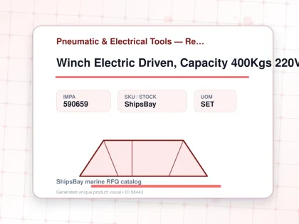 Winch Electric Driven, Capacity 400Kgs 220V - Pneumatic & Electrical Tools — Reference (IMPA) - IMPA 590659 - UOM SET