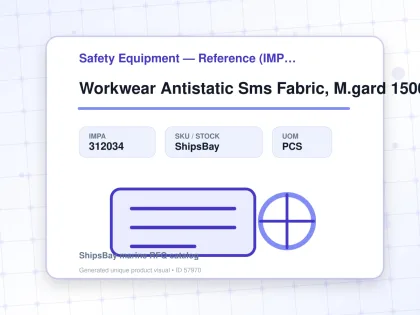 Workwear Antistatic Sms Fabric, M.gard 1500Plus Navy Blue M - Safety Equipment — Reference (IMPA) - IMPA 312034 - UOM PCS
