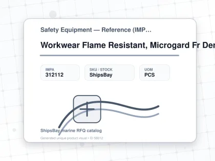 Workwear Flame Resistant, Microgard Fr Denim Blue L - Safety Equipment — Reference (IMPA) - IMPA 312112 - UOM PCS