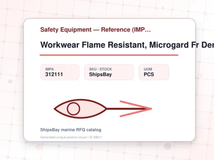 Workwear Flame Resistant, Microgard Fr Denim Blue M - Safety Equipment — Reference (IMPA) - IMPA 312111 - UOM PCS